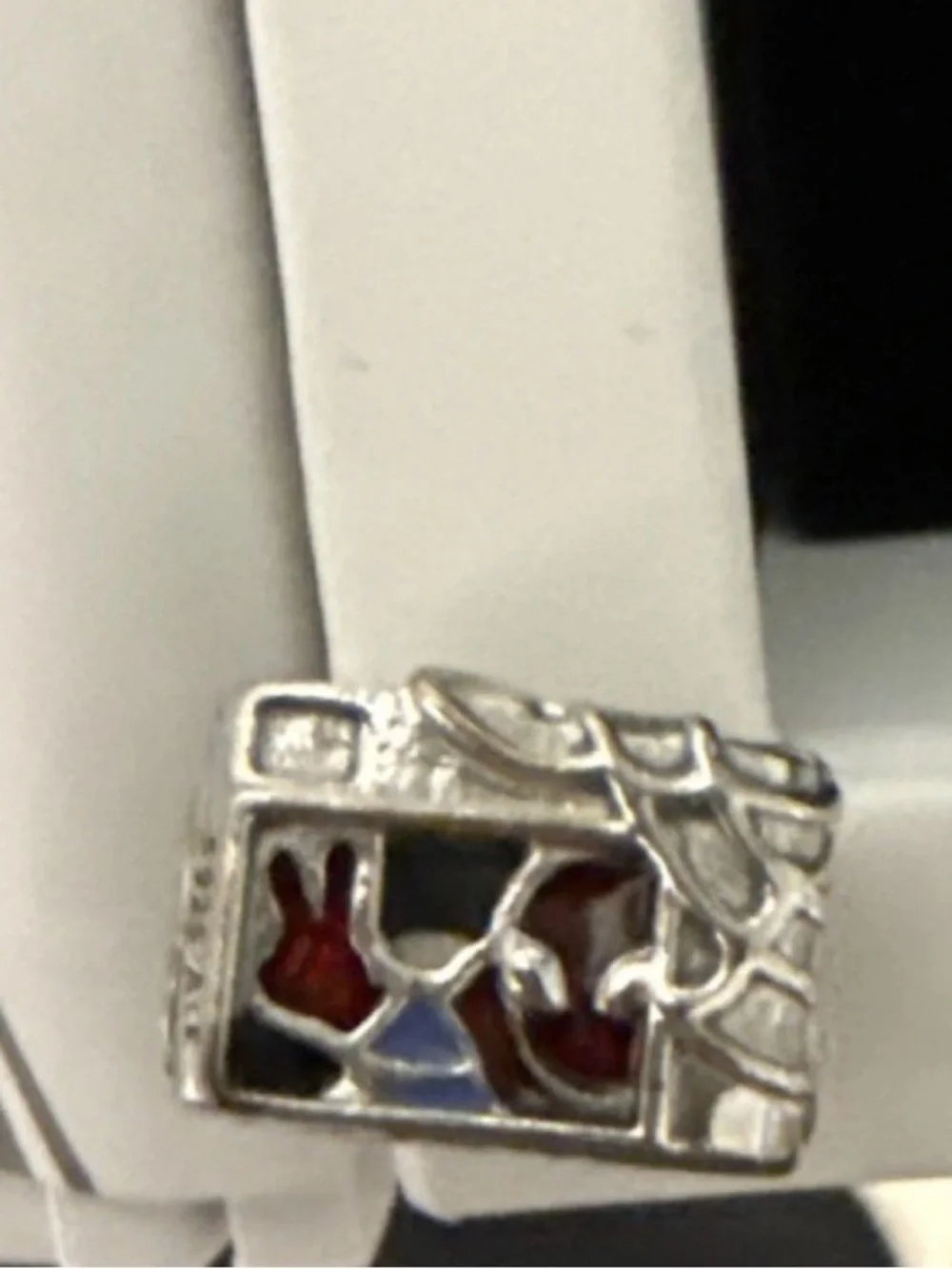 Pandora Silver Bracelet with Red Heart Charm Set